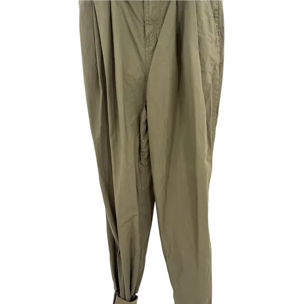 L'Academie The Virgil Pant Olive Green Paperbag Belted Utility Pants Size XS - Image 5