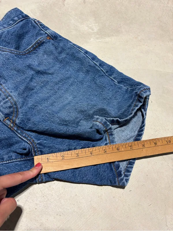 Levi’s 501 Denim button fly Shorts blue Jean 27 - Image 3
