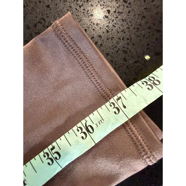 Alo Yoga High-Waist Airbrush Leggings Metallic Mauve Taupe‎ Women's Size L - Image 7