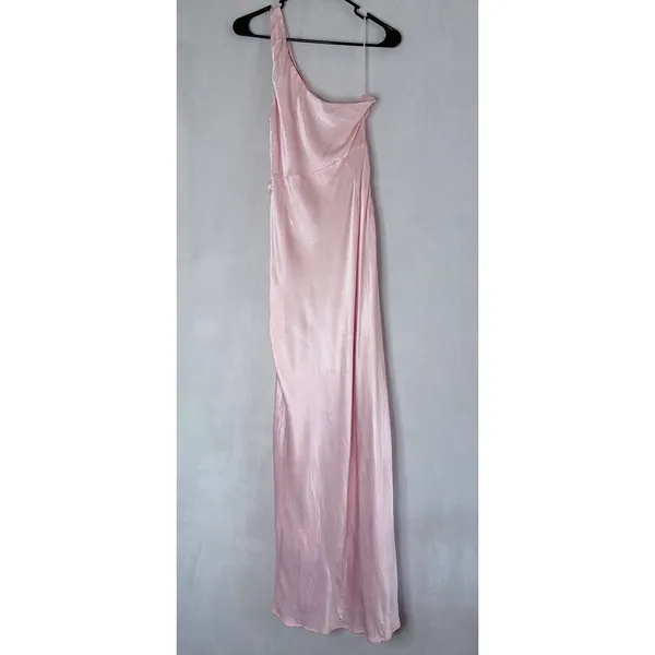 Hello Molly The Aurora Pink Satin Maxi Dress Wedding Parlor - Image 9