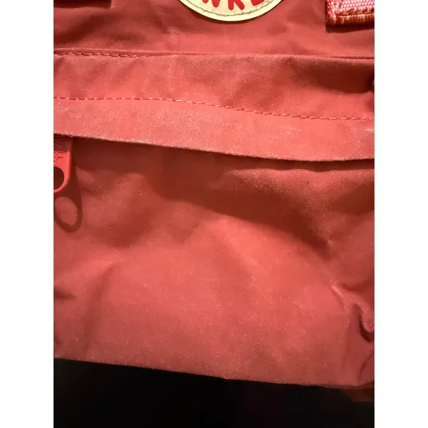 Fjallraven Kanken Mini Backpack Red Patterned Straps Small Daypack - Image 3