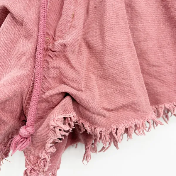 Free People Womens Kalani Dusty Rose Paperbag Waist Raw Hem Pull On Shorts M - Image 6