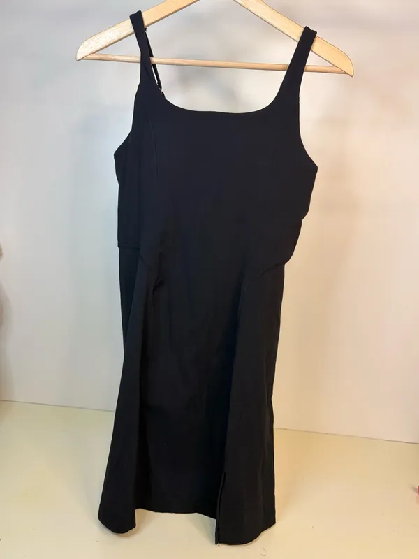 NWT Quince Black Square-Neck Active Dress small Power-Up Square Neck Dress - Image 2