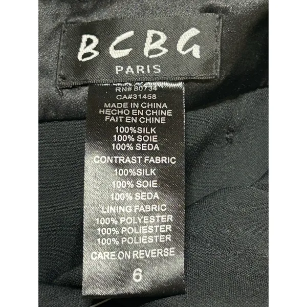BCBG MaxAzria BCBG Paris Black Silk Halter Gown Sz 6 NWT Prom Wedding Gala Sexy - Image 6
