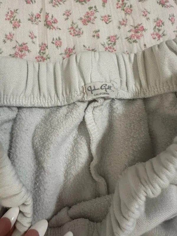 Brandy Melville Sweatpants Rosa White John Galt - Image 2