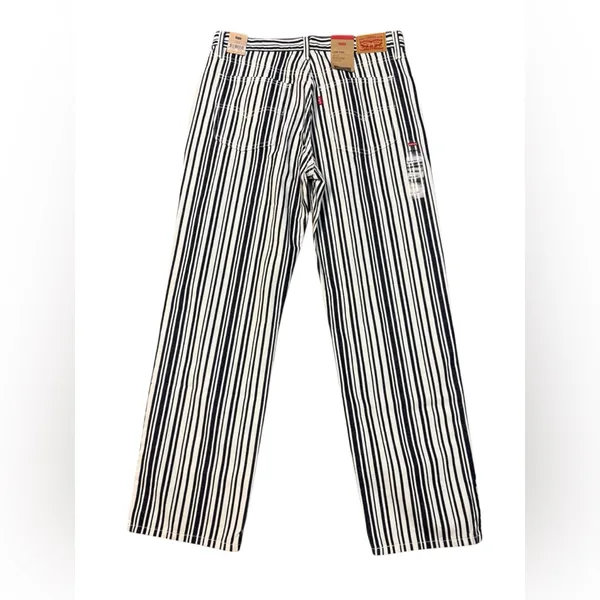 Levi’s Navy White Striped Jeans Straight Leg 30 NWT Coastal Summer - Image 3