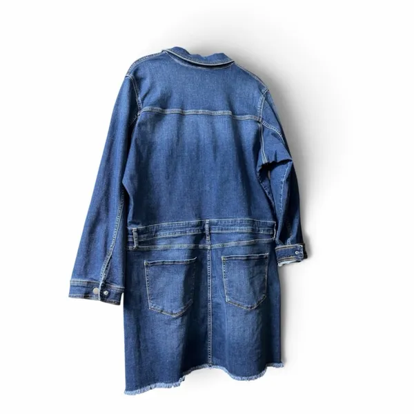 ANA Denim Long Sleeve Dress with Fringed Hem size XXL NEW - Image 3
