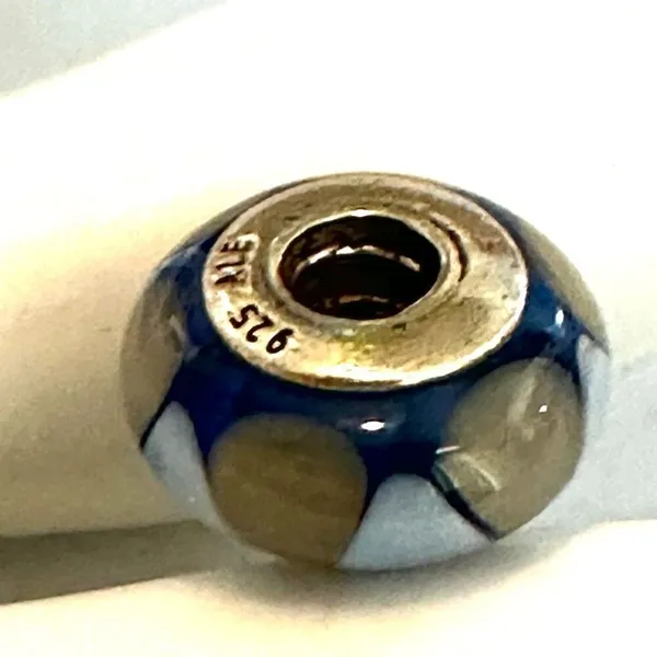 PANDORA Unique Blue Captivating Murano Glass Charm 925 - Image 4