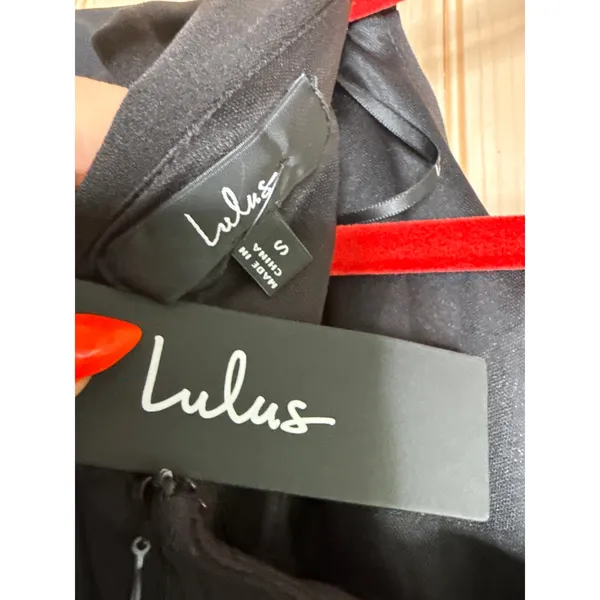 NWT Lulus Stepped Out Stunning Black One-Shoulder Mermaid Maxi Dress Party Sz S - Image 7