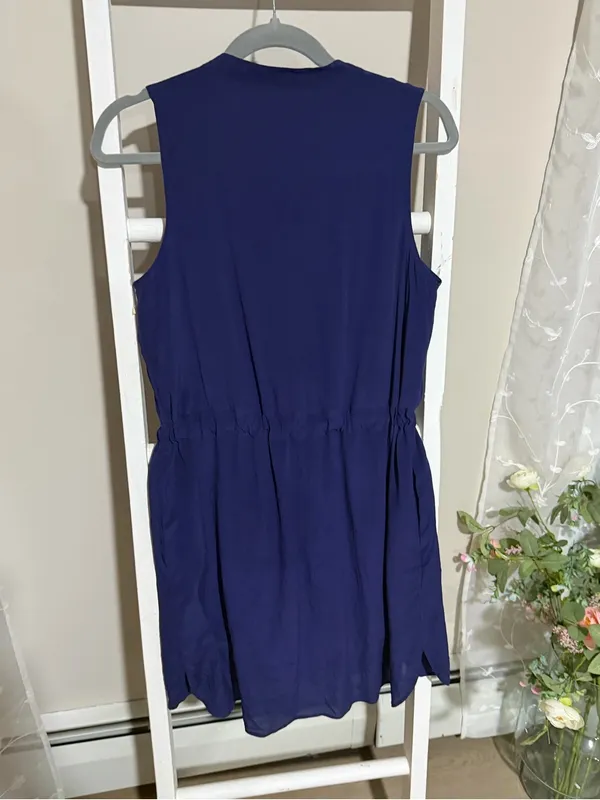 Madewell Navy Sleeveless Tie-Waist Coverup Dress - Image 6