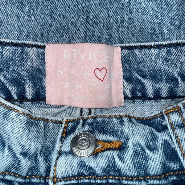 Revice Denim Straight Leg Jeans Womens 27 Blue Excellent Distressed High Rise - Image 3
