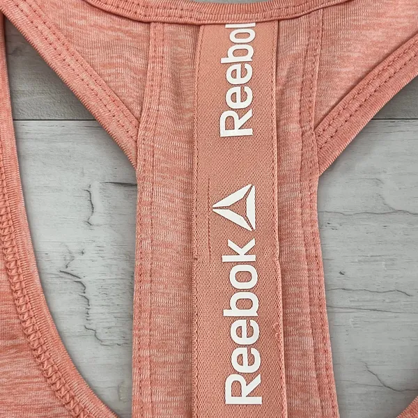 Reebok Athletic Racerback Tank Top Women Extra Small Pink Workout Athleisure XS - Image 3