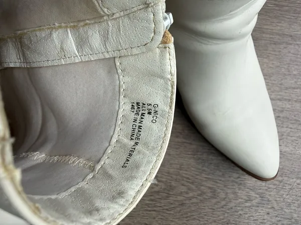 Madden Girl White Block Heel Ankle Boots - Image 5