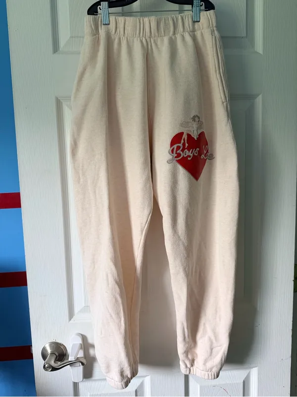 Boys Lie Peach/Tan Sweatpants. - Image 2