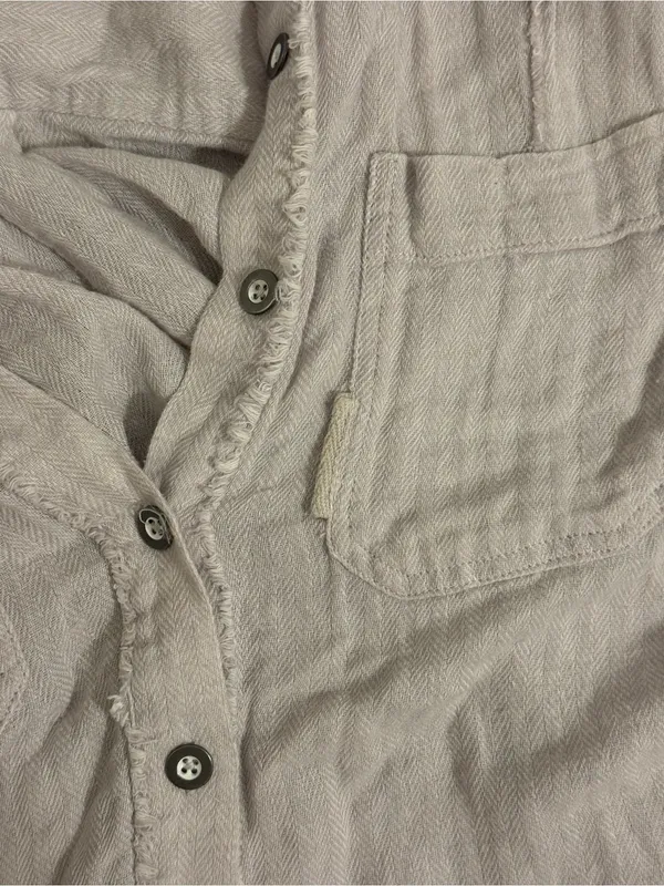 We The Free Washed Light Gray Button-Up Tunic - Image 4