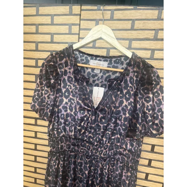 French Connection‎ Animal Print Velour Dress SIze Medium - Image 3