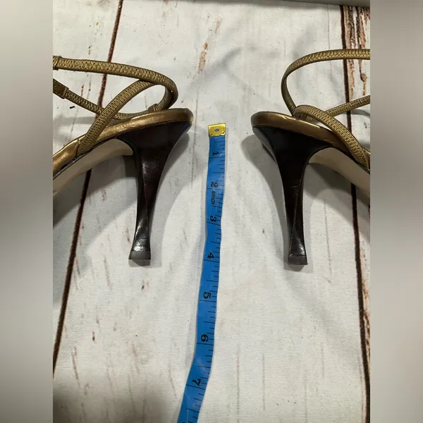 NINE WEST GOLD HEELED‎ SANDALS - Image 3