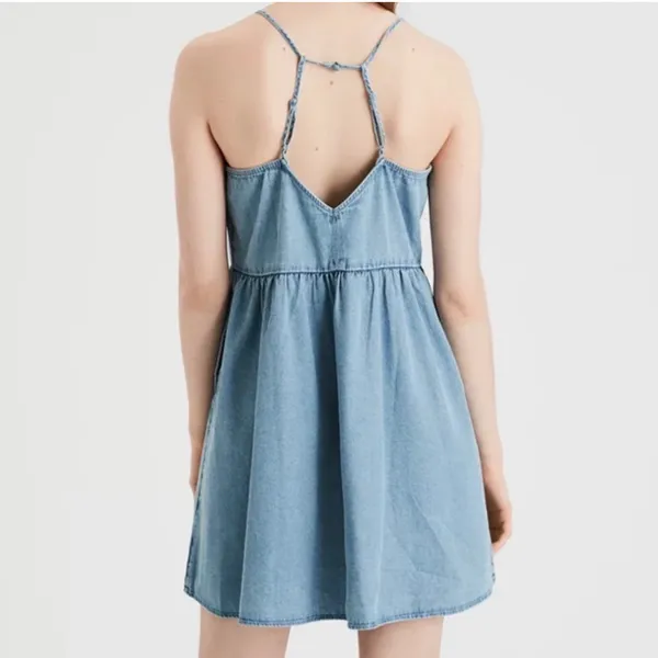 American Eagle Denim Babydoll Dress - Image 2