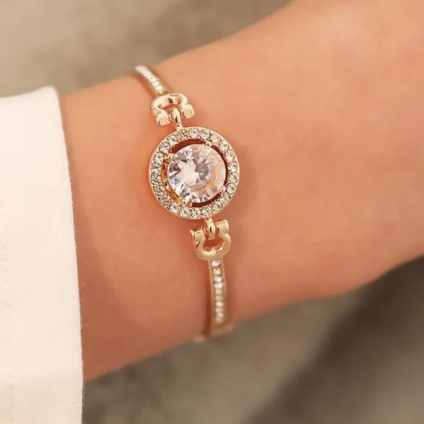 Elegant Jewel Gemstone Gold bracelet - Image 2