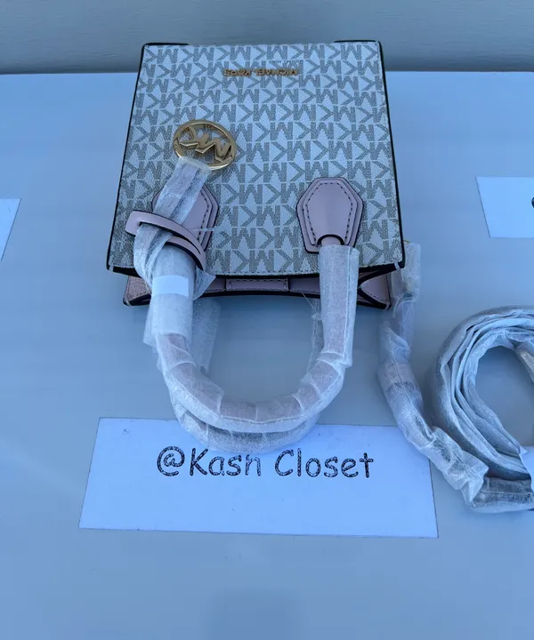 Michael Kors Mercer XS Shopper Xbody | Crossbody Bag |Purse -Powder Blush - Image 6