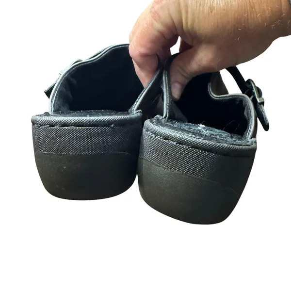 Born Clogs Shoes Womens Size 8 Black Leather Buckle Slip On‎ Comfort Walking - Image 7