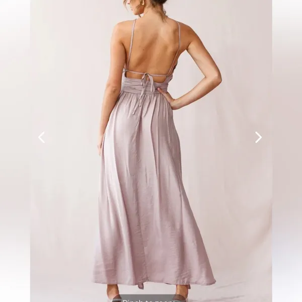 Selfie Leslie: ATHENA HIGH SPLIT MAXI DRESS MAUVE - Image 2