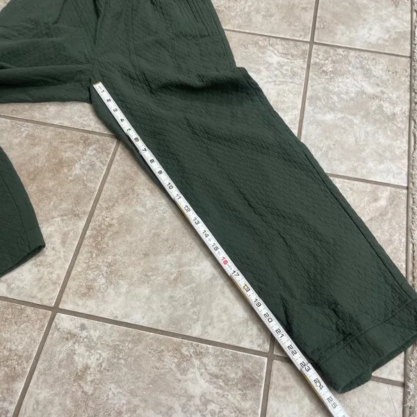 Madewell NWT Quilted Cotton Blazer & Pants Set Olive Green quilted Womens Small - Image 11