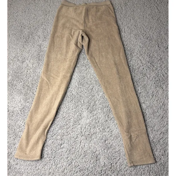 SKIMS Fleece Ribbed Leggings Tan Beige Lounge Pants Womens Large - Image 3
