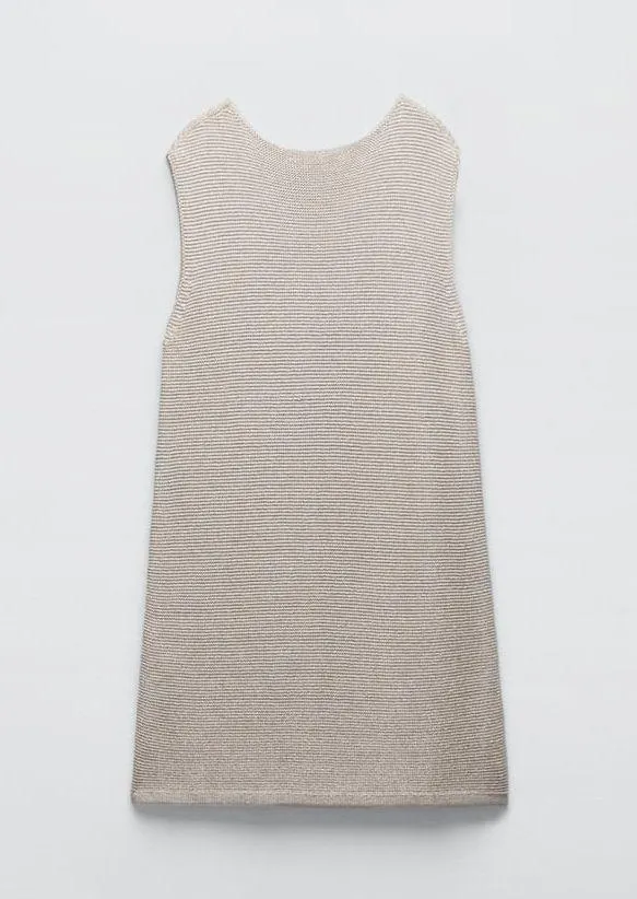 ZARA NWT  KNIT DRESS WITH METALLIC THREAD - Image 6