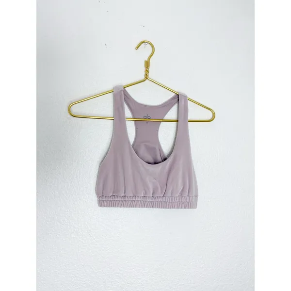 Alo Velour Glimmer Scoop Neck Bra Size XS Lightweight - Image 4