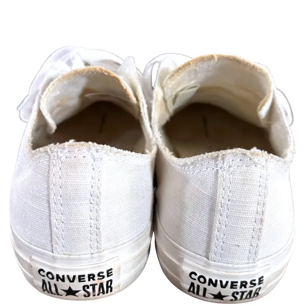 Converse All Star‎ Low Top Textured Sneakers Women's Sz 7 White Casual - Image 4