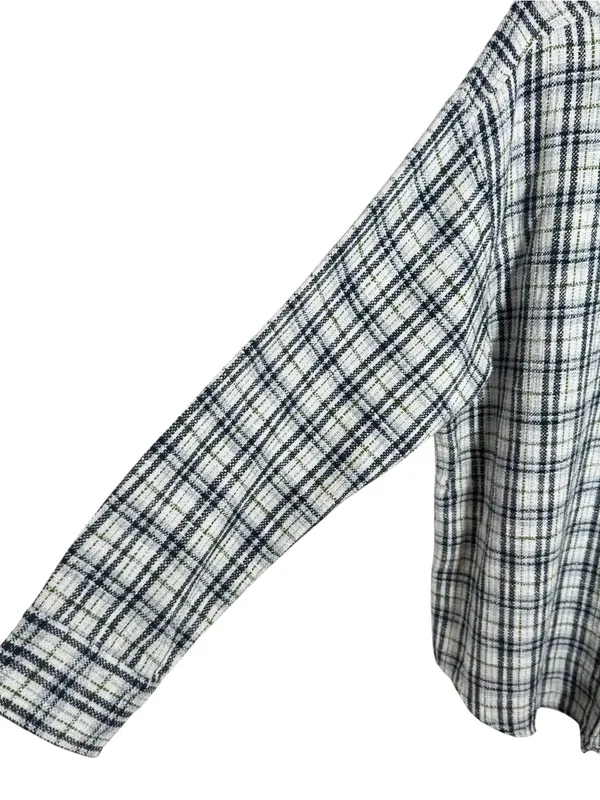 Abercrombie & Fitch Plaid Shirt Jacket Textured Tweed Shacket Oversized XL - Image 6