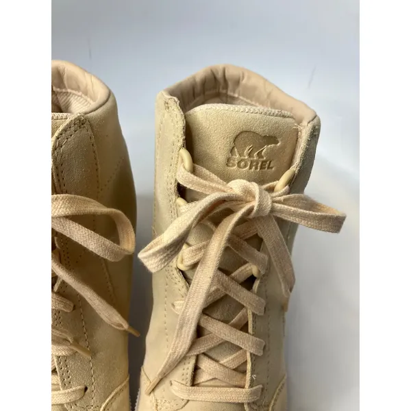 Sorel out n about Wedge Sneakers Womens 9.5 Tan Sand Excellent Suede trendy - Image 4