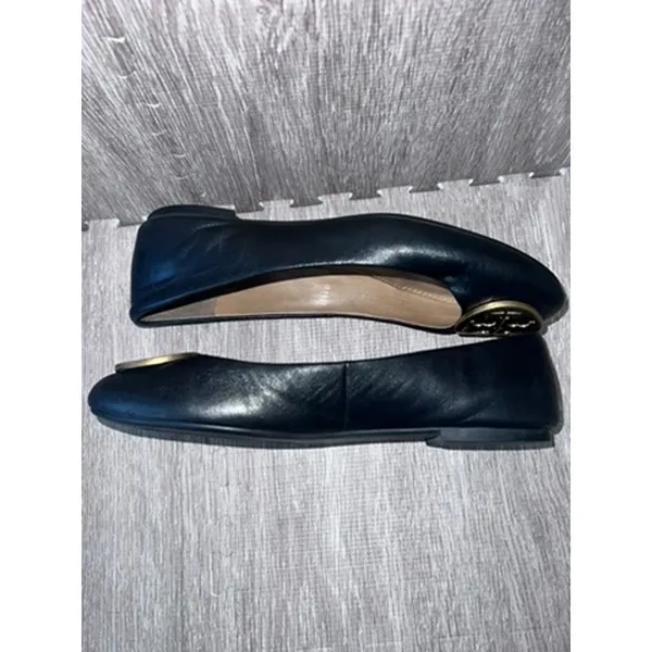 Tory Burch Benton Ballet‎ Flats Black Women's Shoes Size 6 - Image 6