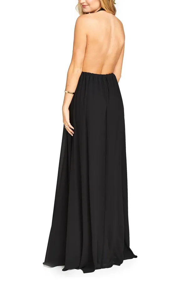 Show Me Your Mumu Luna Halter Maxi Dress in Black Small - Image 8