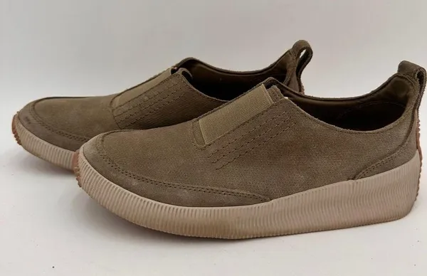 Sorel Sage Green Leather Out N About Slip On Sneakers Size 7.5 - Image 5