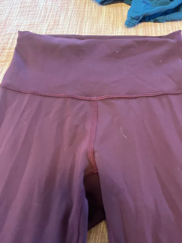 Dark Red Lululemon Leggings - Image 3