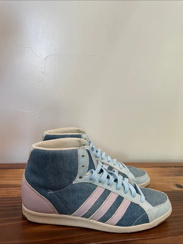 🔥RARE🔥 adidas Retro Women's adi Hoop Mid Grun Shoe,Neoblue/Purple/Glacier 9 - Image 6