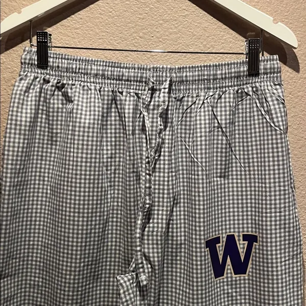Concepts Sport University of Washington Gingham Check Pajama Pants Medium NWOT - Image 5