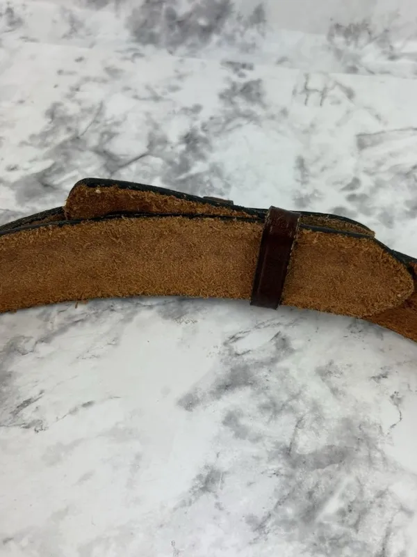*Tony Lama Western Belt Size 30 Brown Tooled Leather Cowboy Cowgirl Ranchwear - Image 8