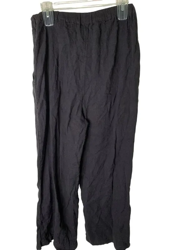 Free People 100% cotton baggy wide pants women's size large - Image 2