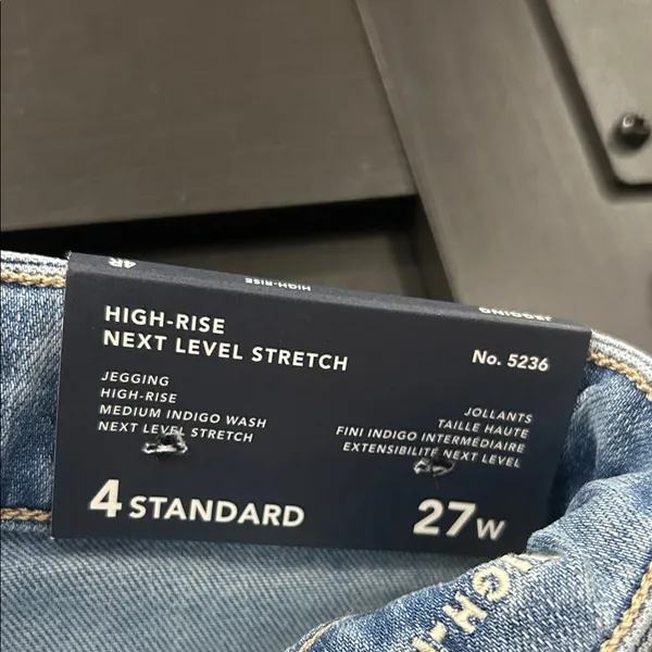 American Eagle Outfitters Blue Distressed high rise jeggings Jeans size 4 - Image 6