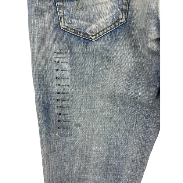 VTG American Eagle 90s Y2K Antique Wash Super Low Rise Skinny Flare 10R NOS - Image 8