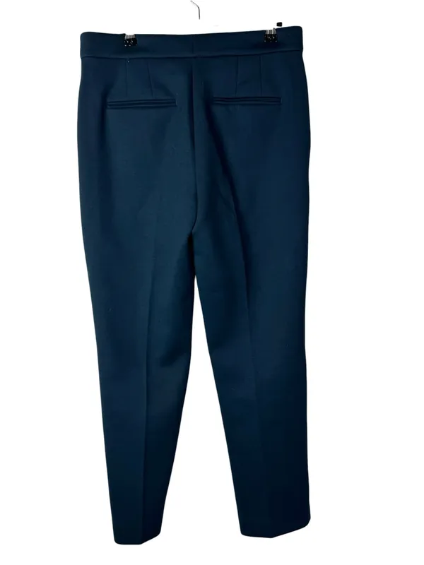 Ann Taylor Navy Blue Pleated High Rise Straight Leg Dress Pants 6 - Image 2