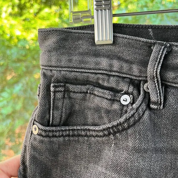Free People We The Free Black Button Fly Denim Shorts Size 27 - Image 6