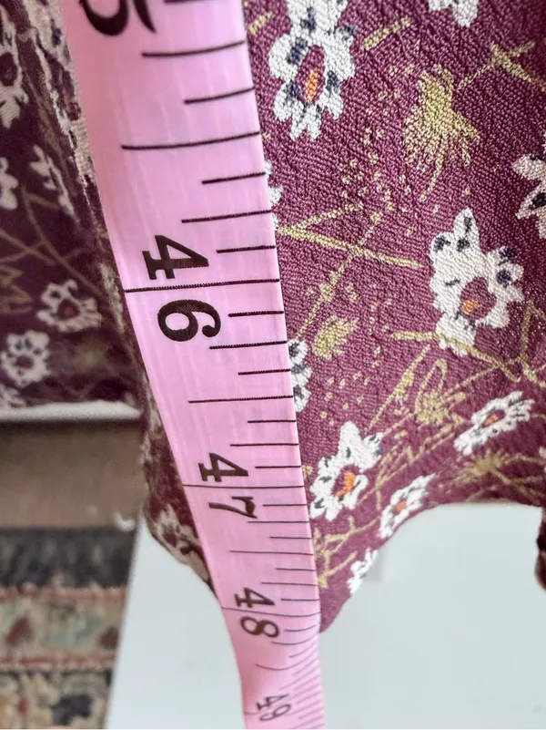 Soft Girl Sleeveless Floral Garden Midi Dress in Plum Size S - Image 6