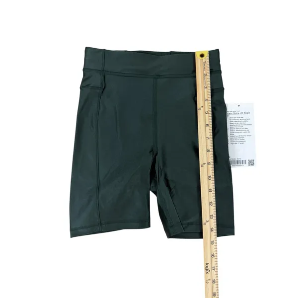 NWT Lululemon Dark Green High-Rise Active Biker Shorts - Size 2 - Image 9