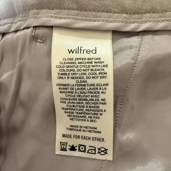 Aritzia Wilfred Alanya Wide Leg‎ High Rise Pant Womens 12 Gray Office - Image 6