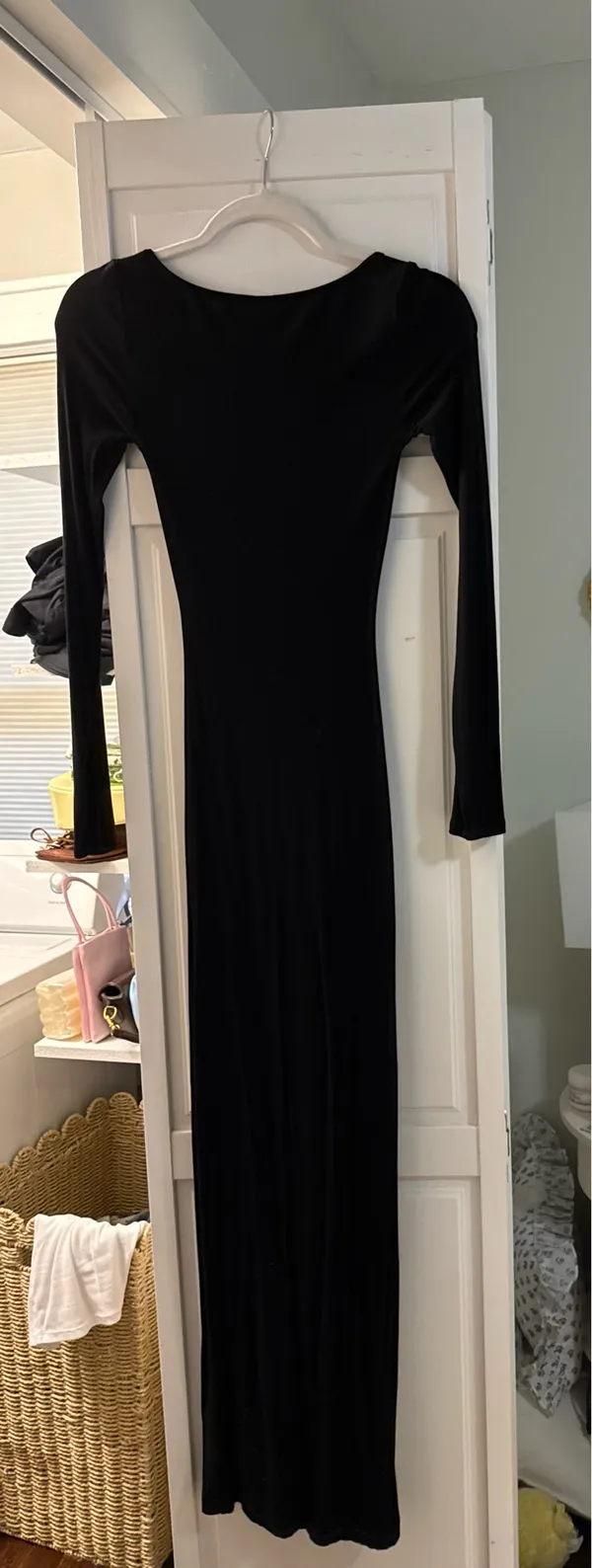 SKIMS Black Long Sleeve Dress - Image 4