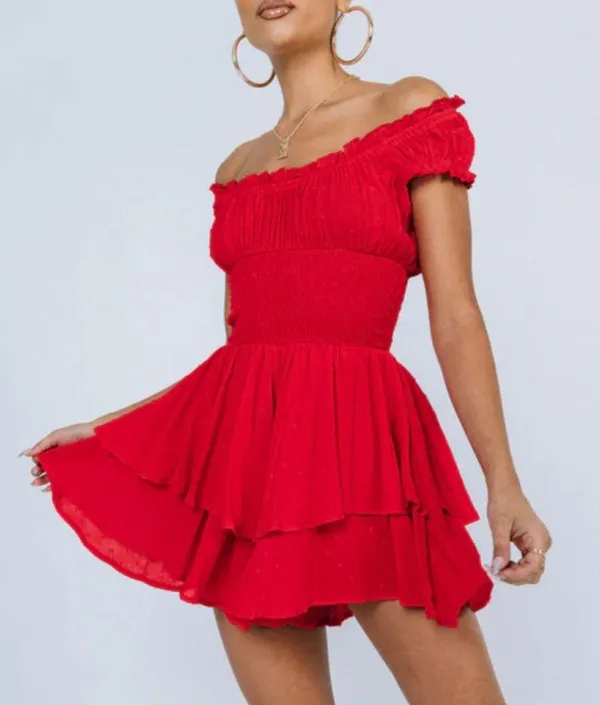 Princess Polly The Love Galore Romper red - Image 3